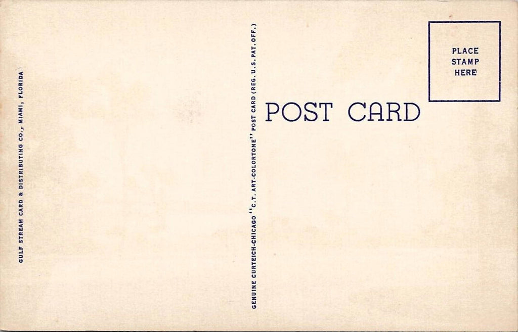 Magnificent Hotel Miami Florida Linen Postcard Art-Colortone UNP crisp edges