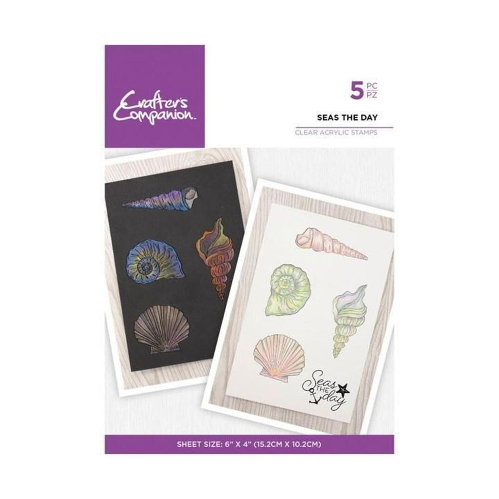 Crafters Companion Seas The Day Clear Acrylic Stamp Set 5 Pieces