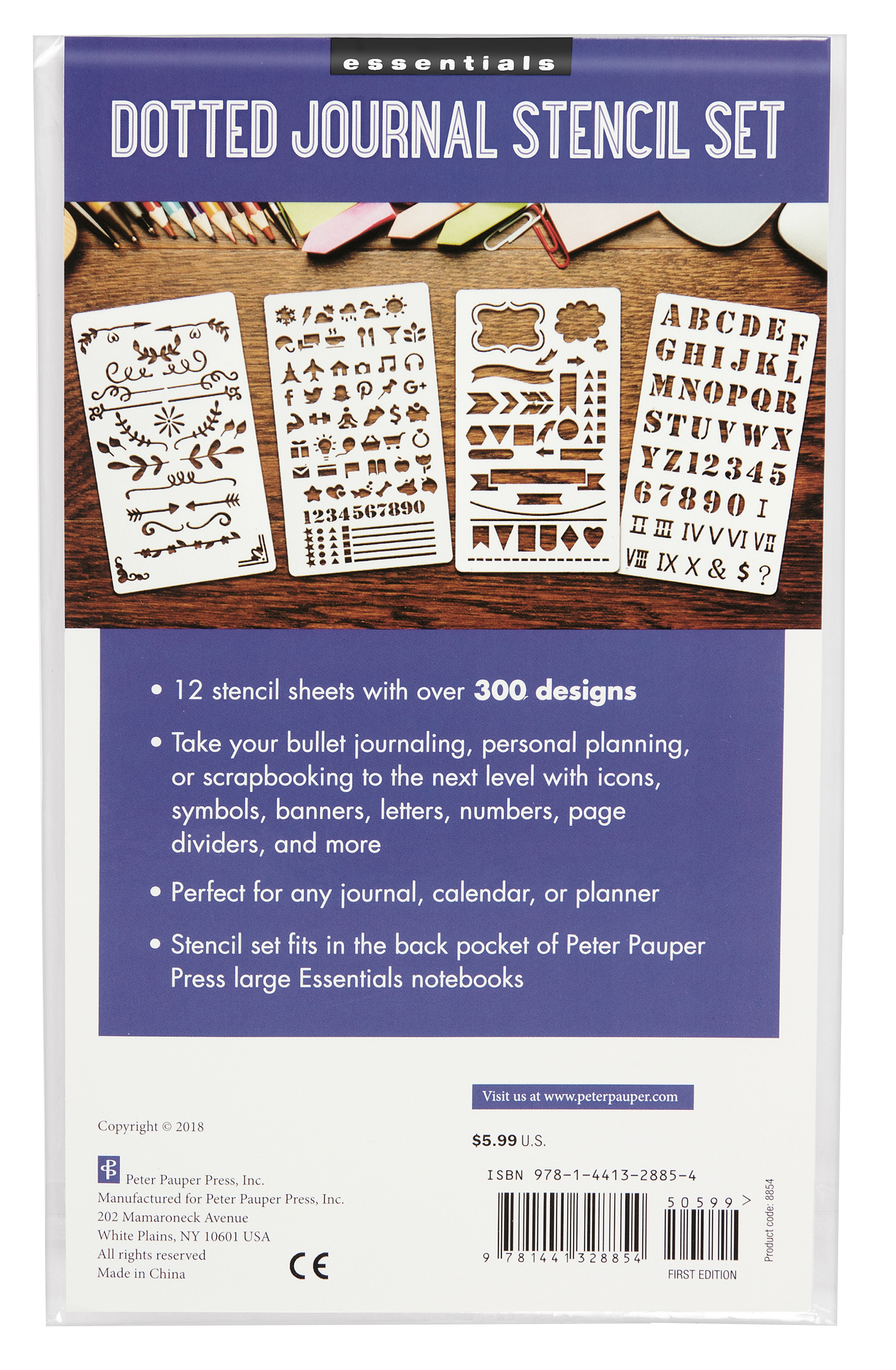Essentials Dotted Journal Stencil Set