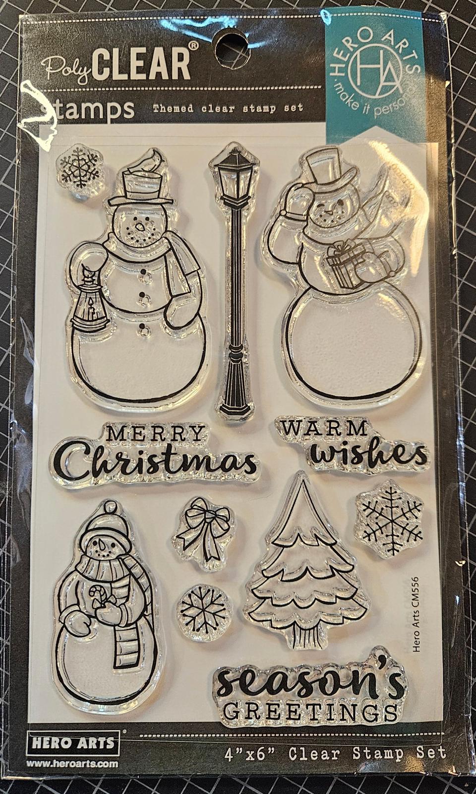 CM556 Hero Arts Poly Clear Stamps - Merry Snowman