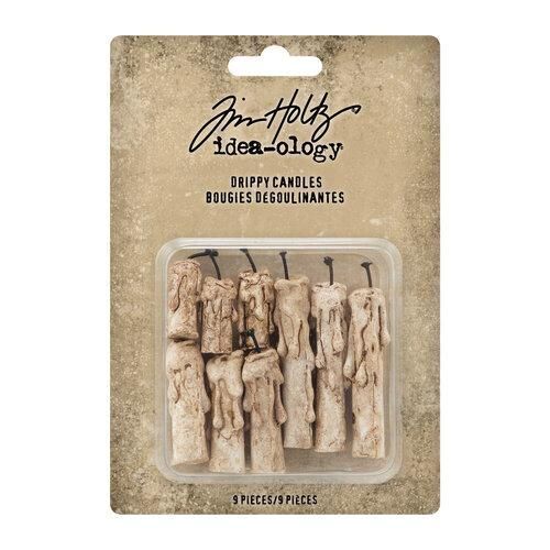 TH94260 Tim Holtz Idea-ology Drippy Candles Miniature Accents Halloween Crafting
