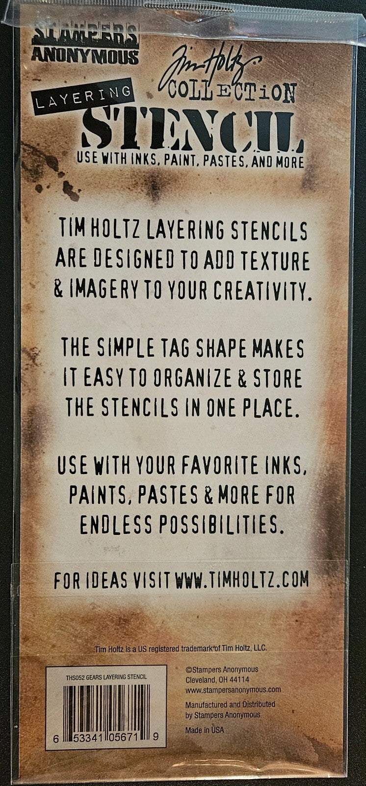 THS052 Tim Holtz Layering Stencil Gears