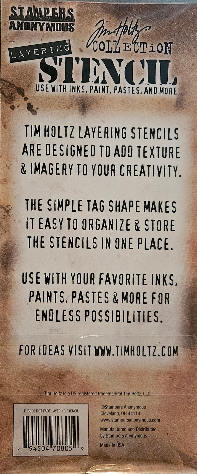 THS006 Tim Holtz Layering Dot Fade Stampers Anonymous