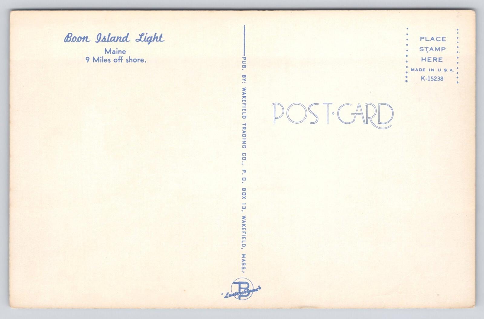 Postcard Boon Island Light Maine Off Shore Lighthouse Wakefield Trading Co