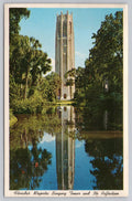 Postcard Florida's Majestic Singing Tower and Its Reflection NOS The Sanctuary