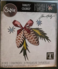 664733 Sizzix Thinlits Colorize Dies Festive Trims Pinecone Pine Needles Design