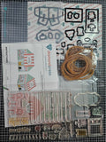 Diamond Press Pop Up Card Crafting Kit Corner Cafe Stamps Dies Form Rubber Bands