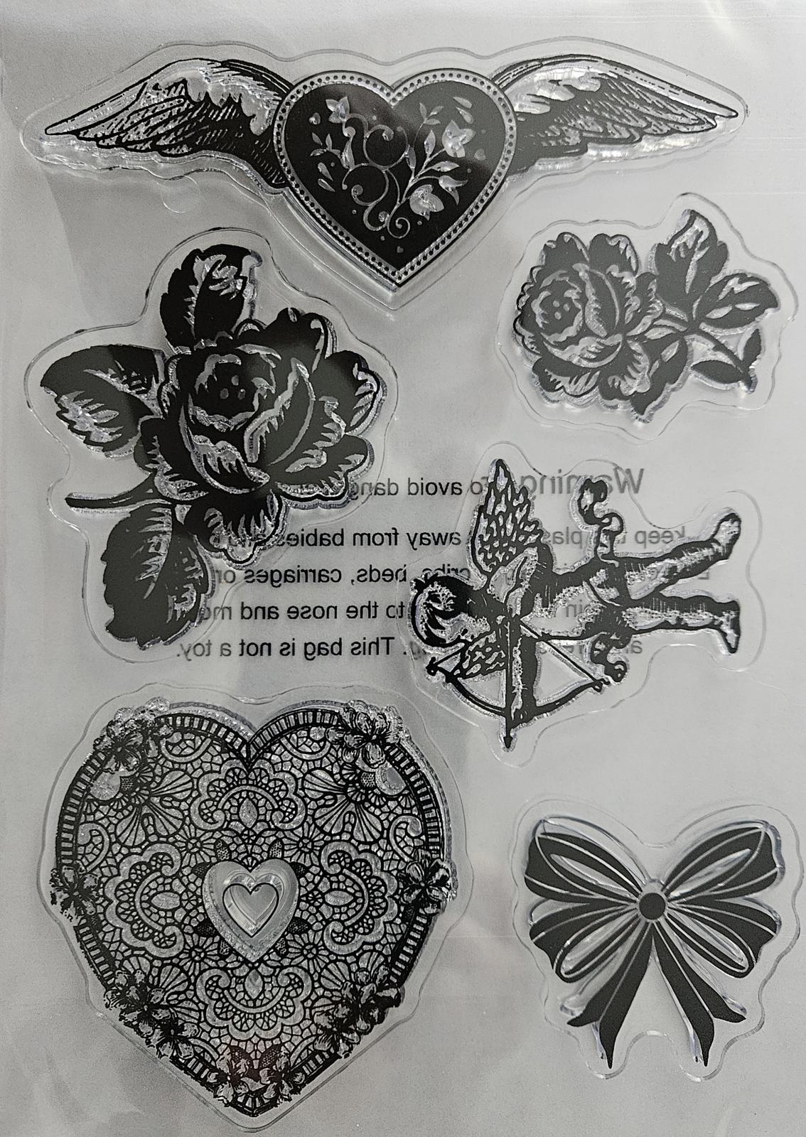 AG1861 Anna Griffin Smitten Stamps & Dies Set with Embossing and Cutting Tools