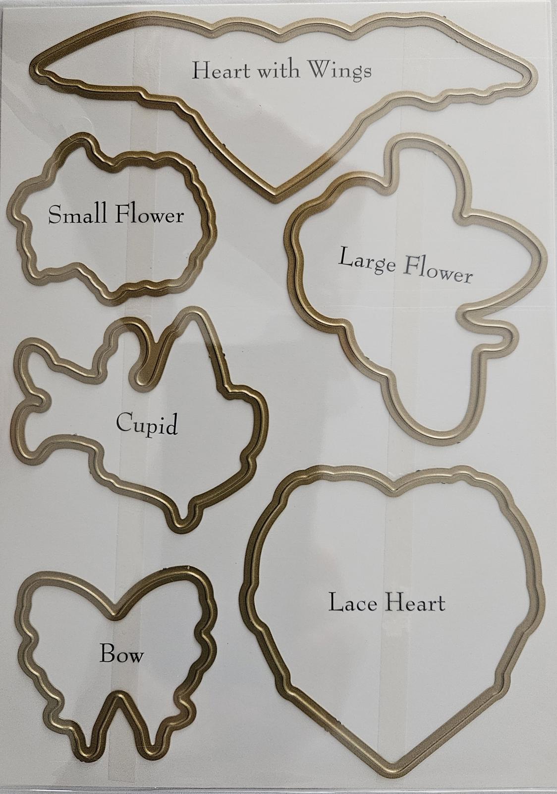 AG1861 Anna Griffin Smitten Stamps & Dies Set with Embossing and Cutting Tools