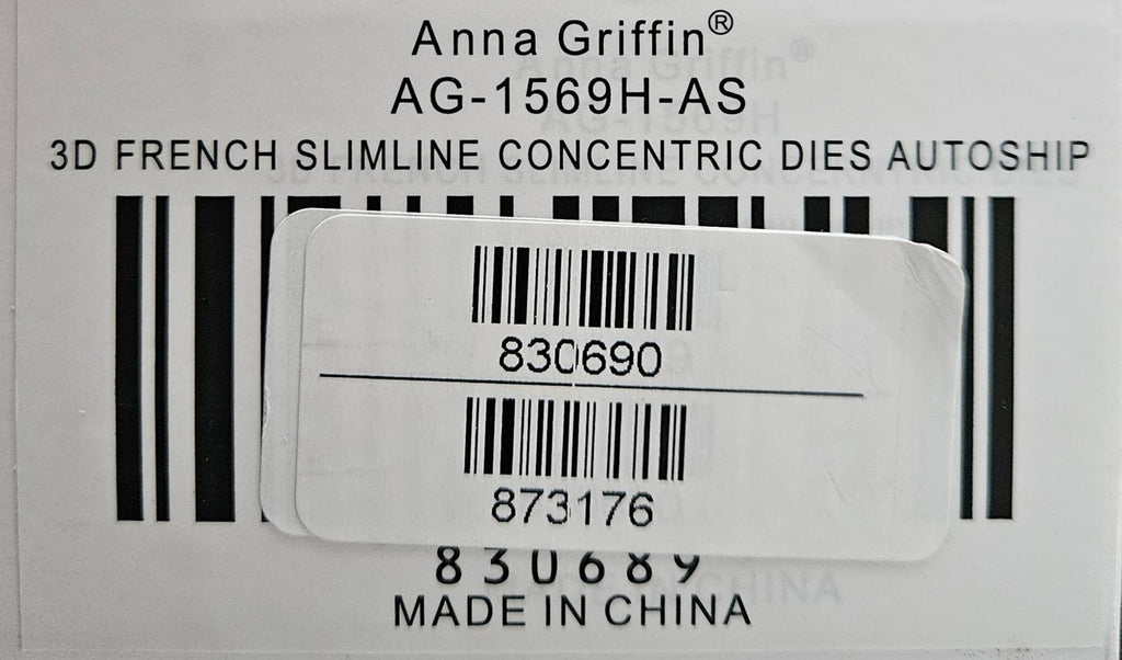AG1569 Anna Griffin French Slimline Concentric Dies for Card Making 2022