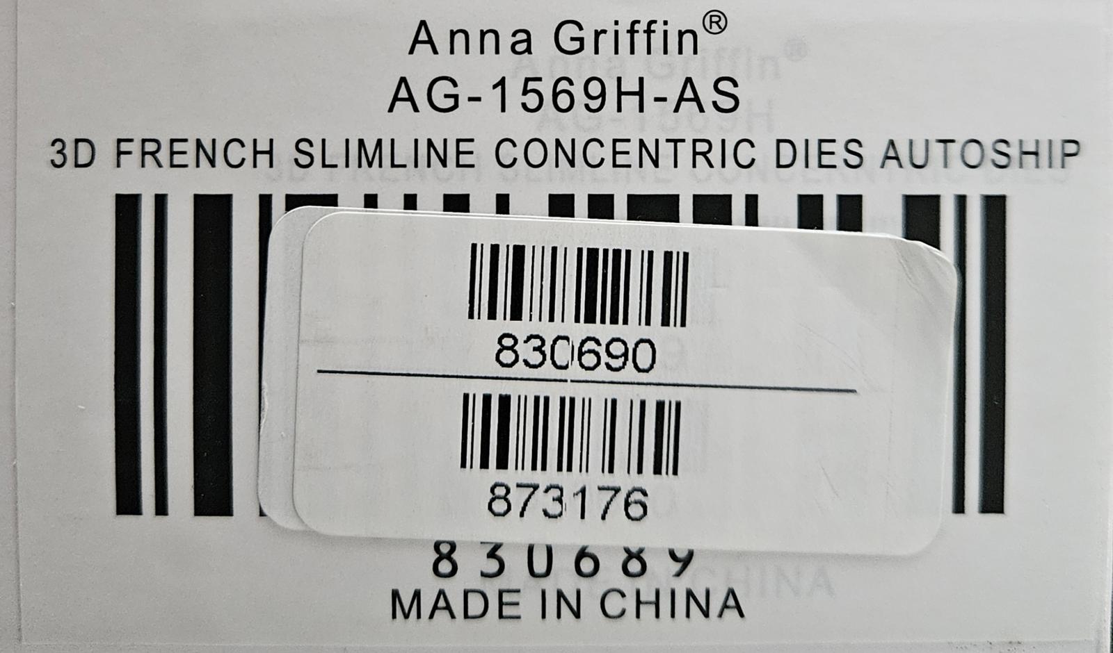 AG1569 Anna Griffin French Slimline Concentric Dies for Card Making 2022