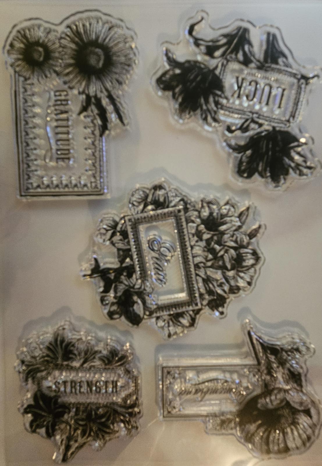 AG1735 2024 Anna Griffin Flower Language Stamps & Dies Set Emboss NIP