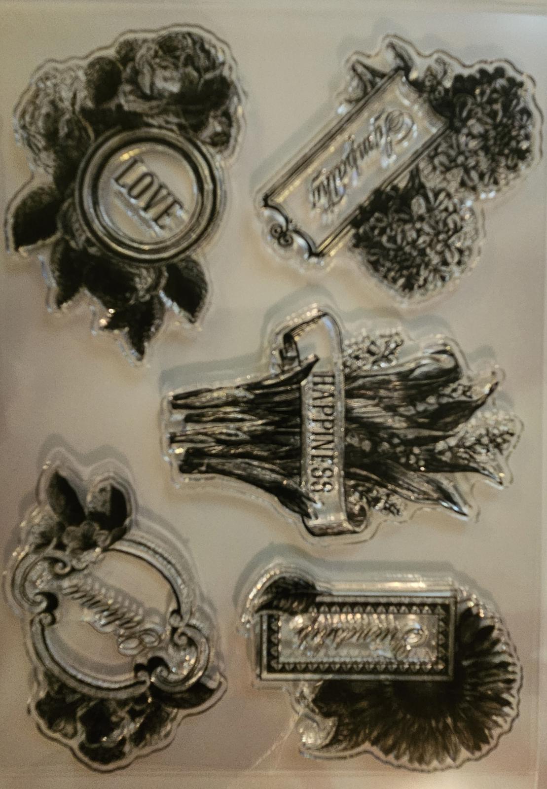 AG1735 2024 Anna Griffin Flower Language Stamps & Dies Set Emboss NIP