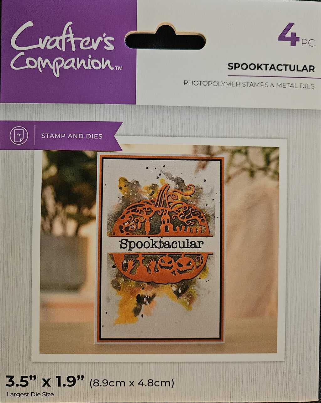 Crafter's Companion Spooktacular Photopolymer Stamps & Metal Dies 4 PC