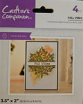 Crafter's Companion Fall Vibes Photopolymer Stamps & Metal Dies Set