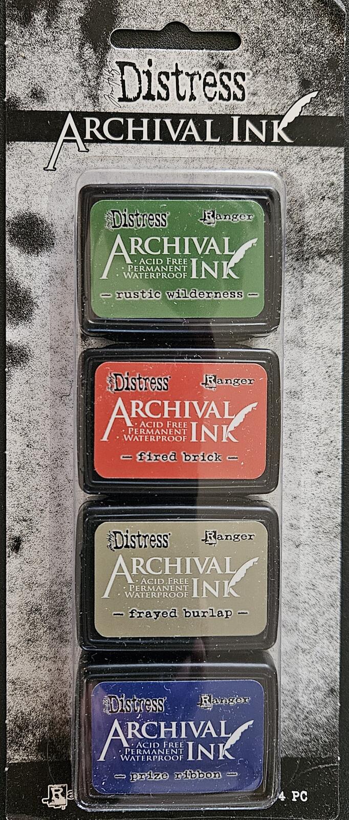 Kit #6 - Distress Archival Ink Mini Tim Holtz Color 4 pc Set AITK75134