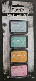 Kit #4 - Distress Archival Ink Mini Tim Holtz Color 4 pc Set AITK75110