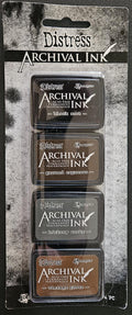 Kit #3 - Distress Archival Ink Mini Tim Holtz Color 4 pc Set AITK64848