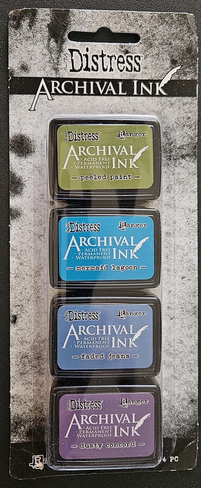 Kit #2 - Distress Archival Ink Mini Tim Holtz Color 4 pc Set AITK64862
