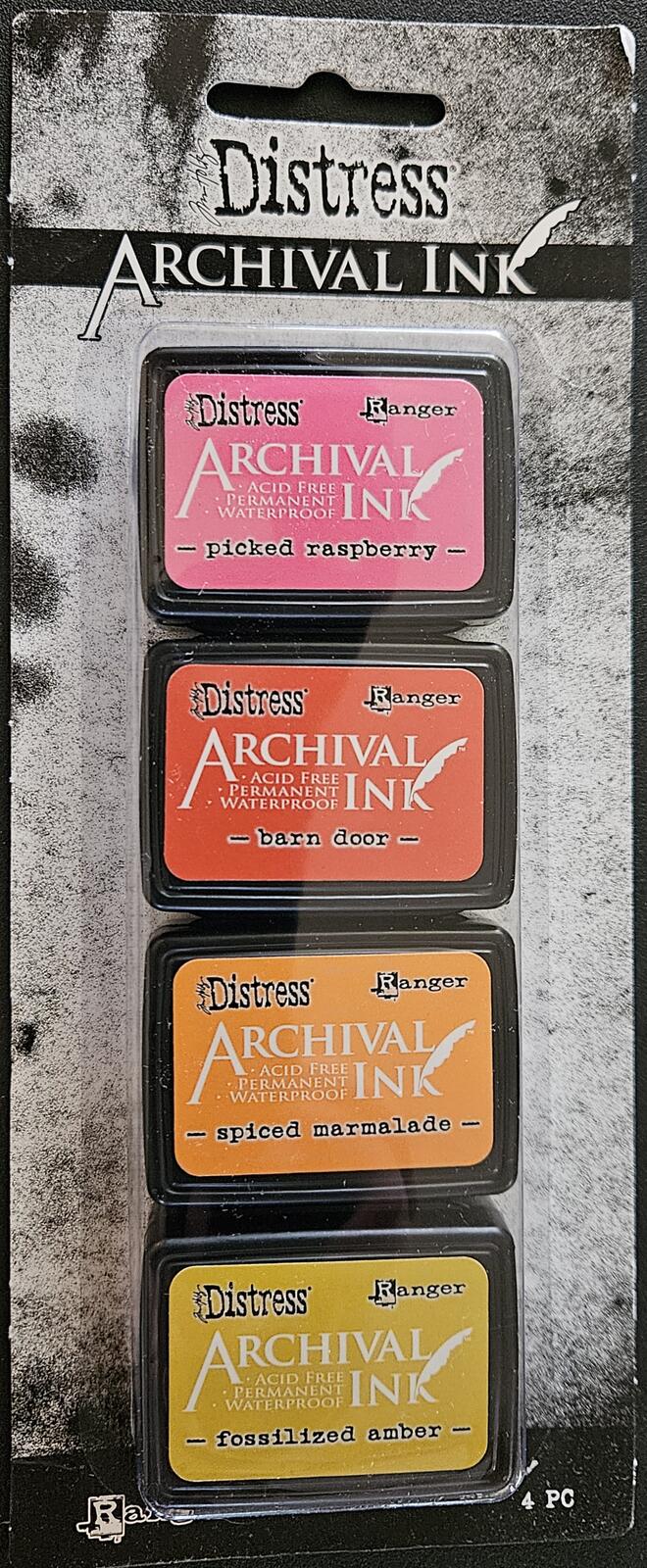 Kit #1 - Distress Archival Ink Mini Tim Holtz Color 4 pc Set AITK64855