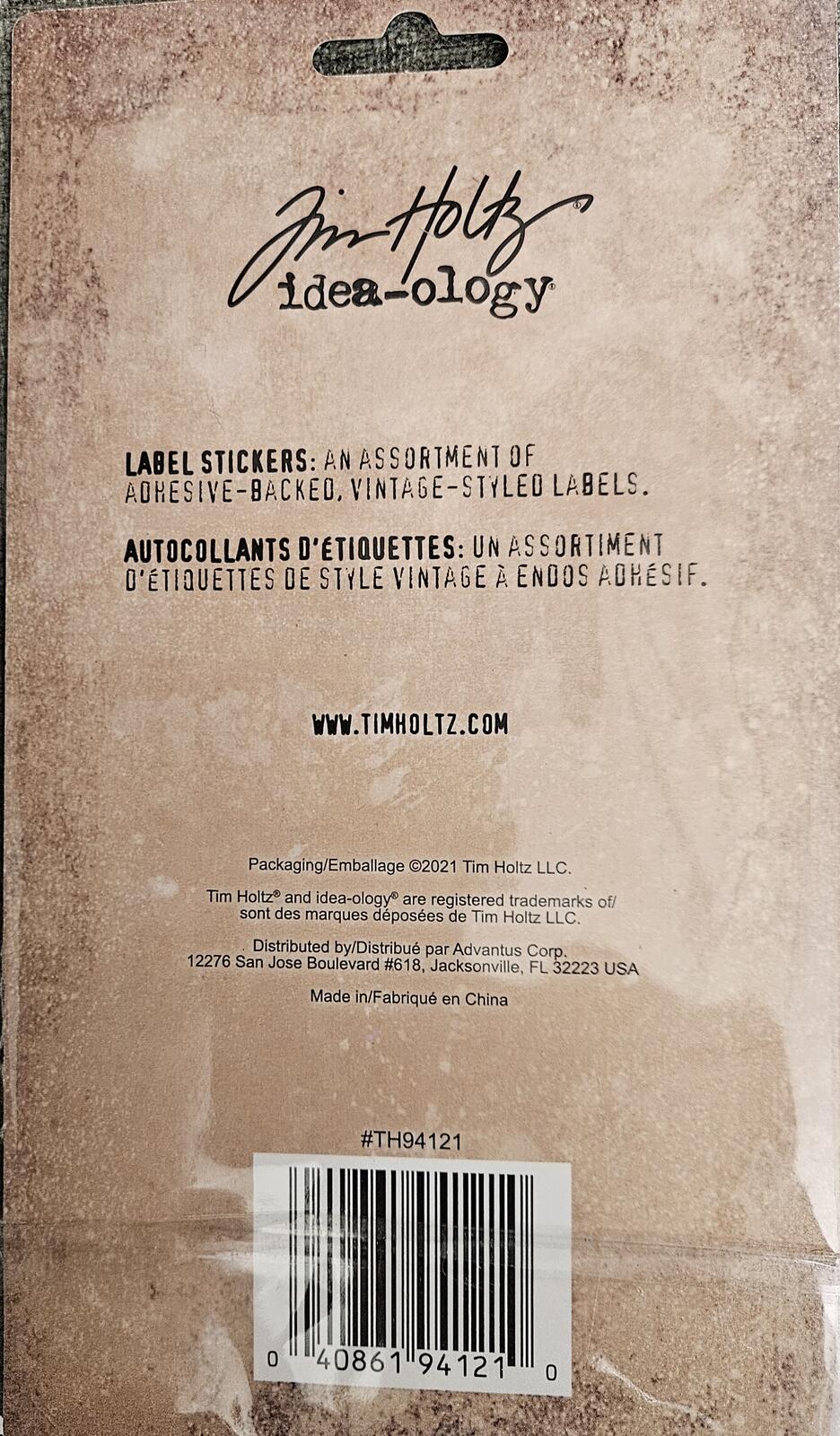 TH94121 Tim Holtz Idea-ology Label Stickers Assortment