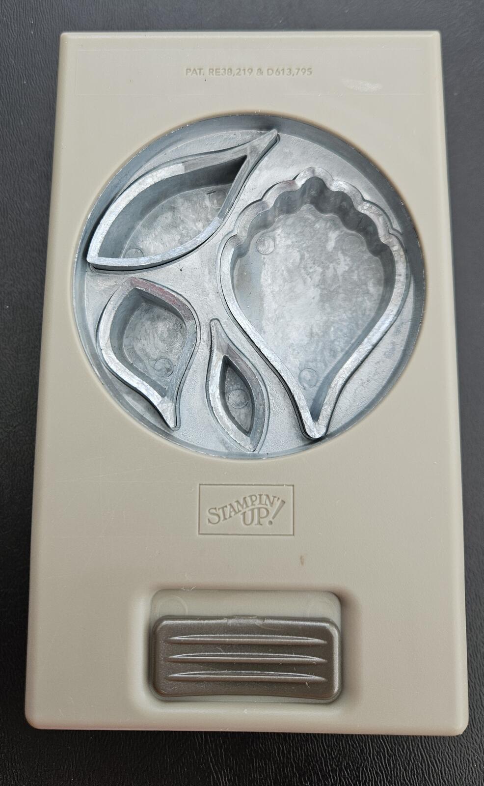 Stampin' Up! Paper Punch Cutter with Floral Leaf Design Locking Closure