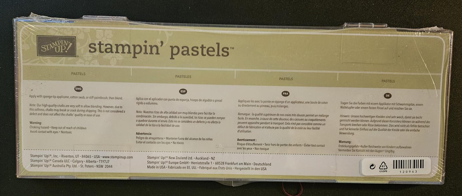 Stampin' Up! Pastels Chalk Set Unopened Package