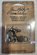 TH93572 Tim Holtz Idea-ology Adornments Charms Treasures Set - 8 Pieces