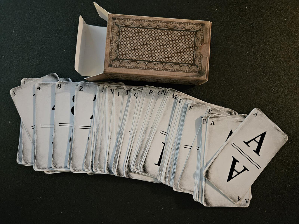 Idea-ology 72 Playing Cards by Tim Holtz Alpha Numeric 1.5" x 2.5" open package