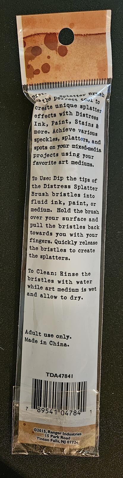 Tim Holtz Splatter Brush for Distress Ink and Paint TDA47841 789541047841