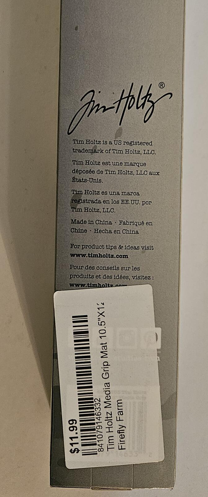 Ionic Tim Holtz Media Grip Mat 10.5" x 12" for use with Glass Media 841079146332
