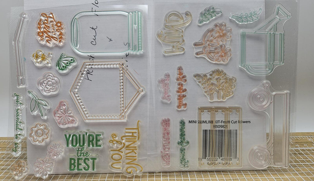 Diamond Press Fresh Cut Flowers Die-Cut & Stamp Set Complete 830982 655222453587