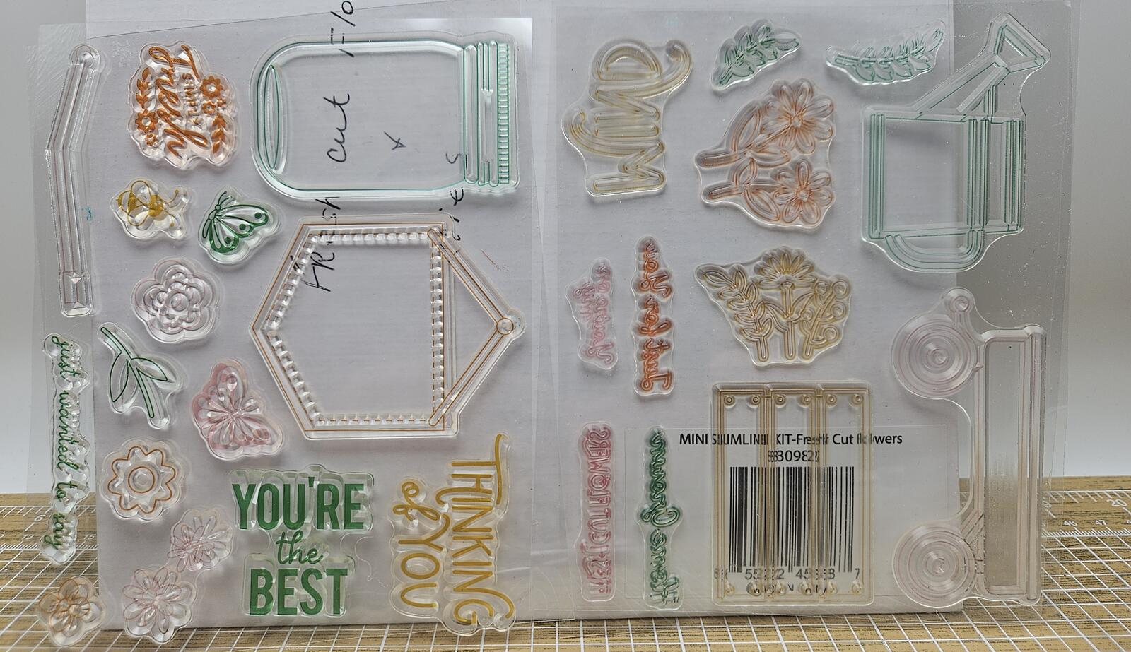 Diamond Press Fresh Cut Flowers Die-Cut & Stamp Set Complete 830982 655222453587