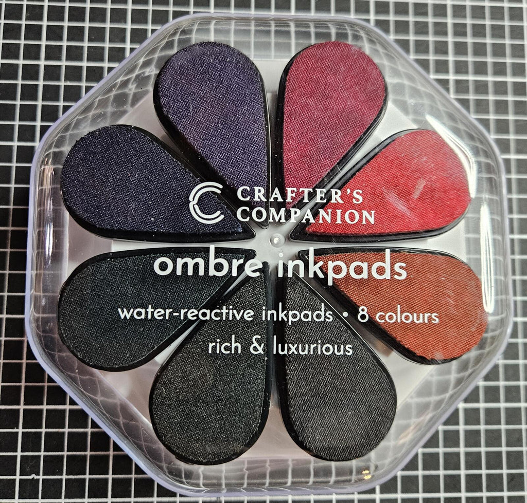 Crafter's Companion Rich Luxurious Ombre Inkpads 8 Colors Water-Reactive Inkpads