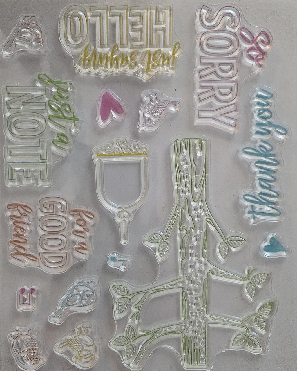 Holiday and Everyday Clear Stamps Set for Card Making and Scrapbooking