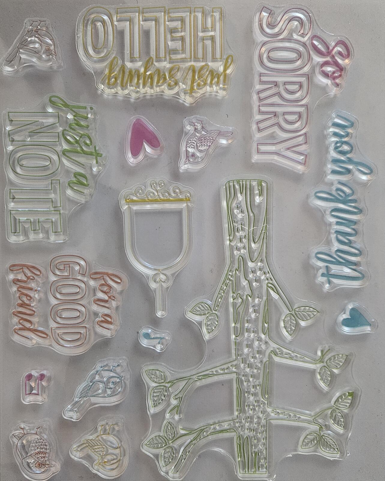 Holiday and Everyday Clear Stamps Set for Card Making and Scrapbooking