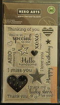 CL582 Hero Arts Poly Clear Stamp Year Round Sentiments AW