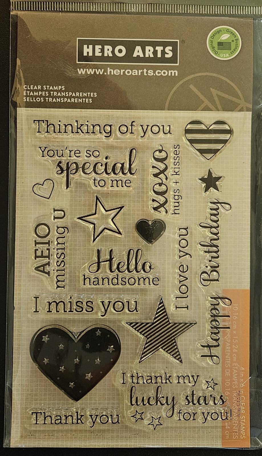 CL582 Hero Arts Poly Clear Stamp Year Round Sentiments AW