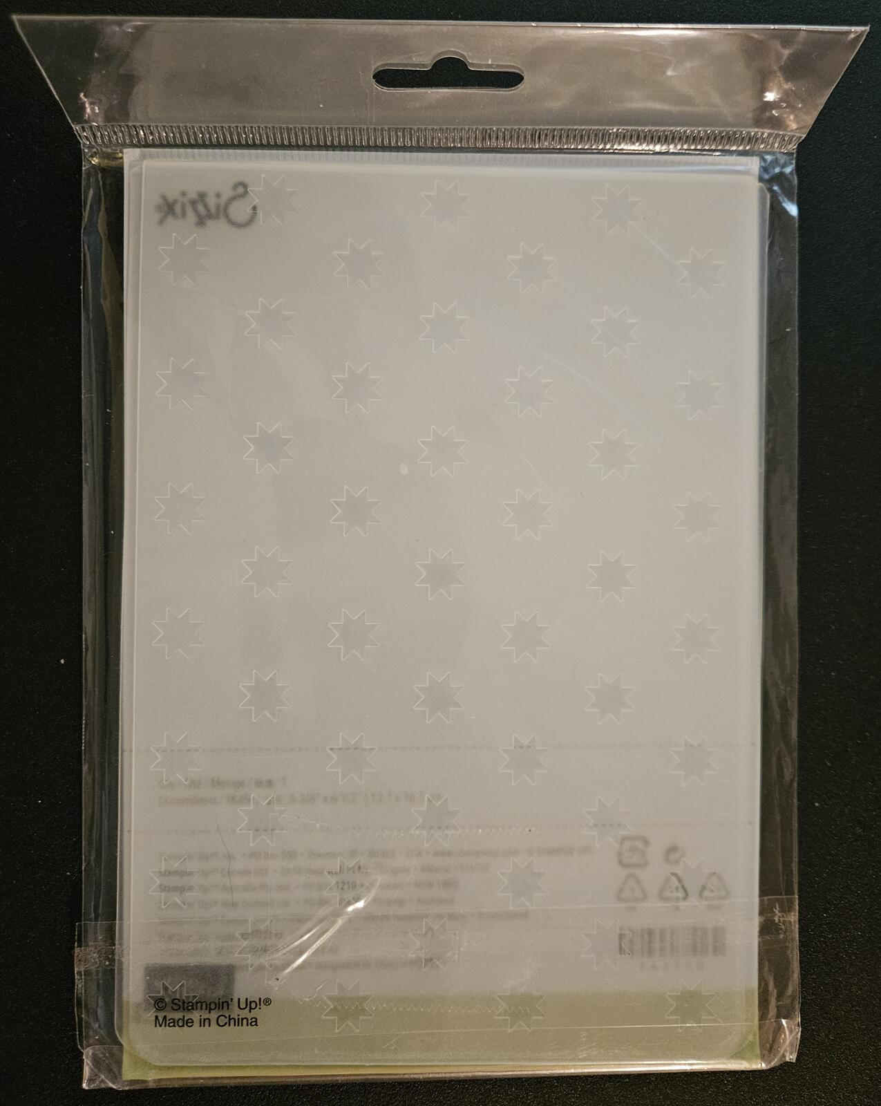 Sizzix Big Shot Oh My Stars Starburst Textured Impressions Embossing Folder