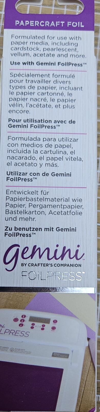 Gold Shimmer - Gemini Foilpress Papercraft Foil Roll 4.96"(126mm) x 5.46'(5m)