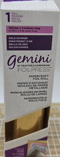 Gold Shimmer - Gemini Foilpress Papercraft Foil Roll 4.96"(126mm) x 5.46'(5m)