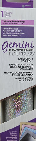 Silver Spangles - Gemini Foilpress Papercraft Foil Roll 4.96"(126mm) x 5.46'(5m)