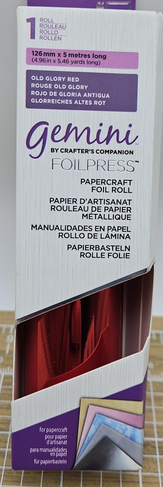 Old Glory Red - Gemini Foilpress Papercraft Foil Roll 4.96"(126mm) x 5.46'(5m)