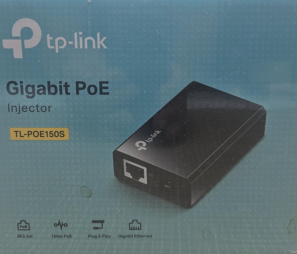 TP-Link TL-POE150S Gigabit PoE Injector 802.3af Plug & Play Sealed 845973030506