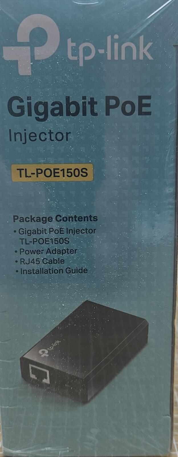 TP-Link TL-POE150S Gigabit PoE Injector 802.3af Plug & Play Sealed 845973030506