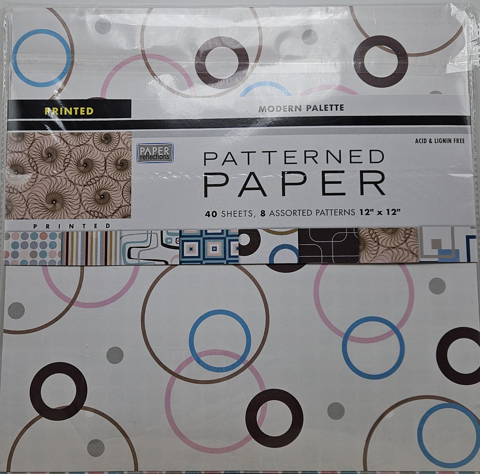 Patterned Paper Assortment Pack 12x12 40 Sheets Modern Palette