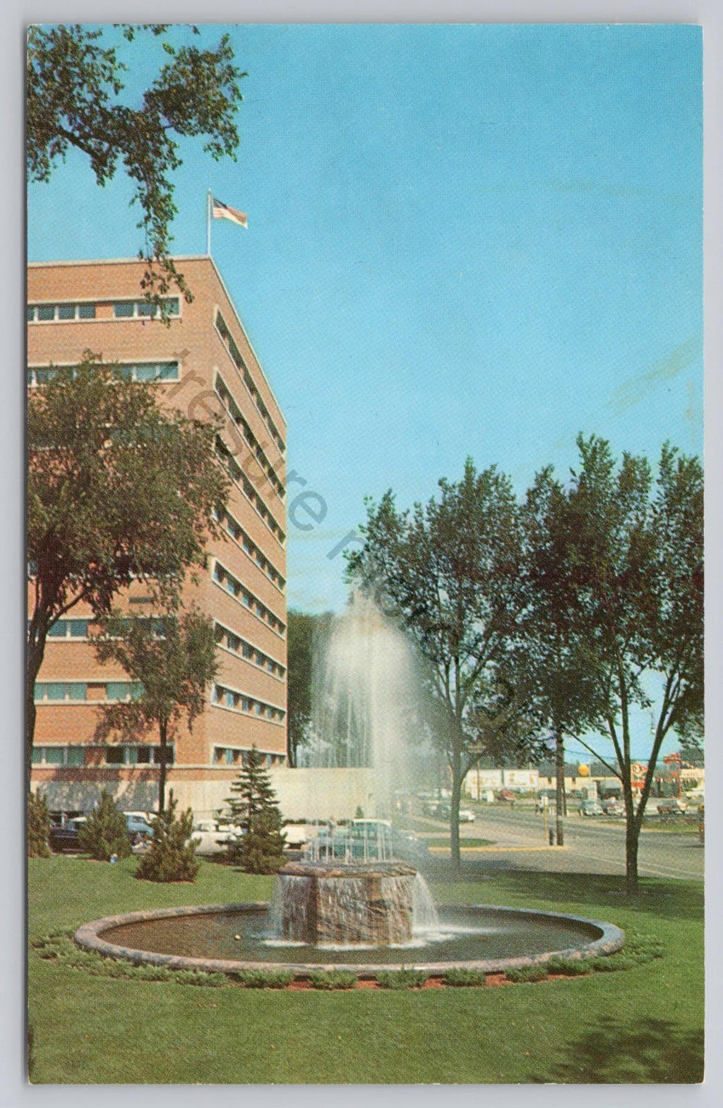 Postcard The Oscar F Mayer Memorial Fountain Madison Wisconsin J A Fagan NOS