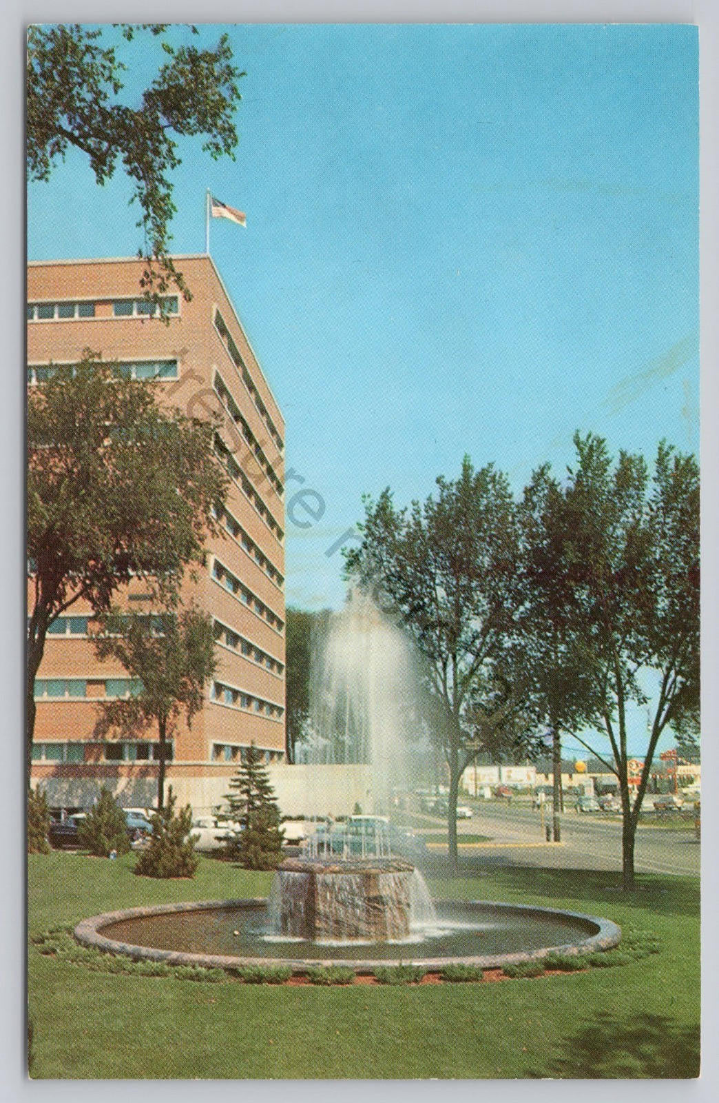 Postcard The Oscar F Mayer Memorial Fountain Madison Wisconsin J A Fagan NOS