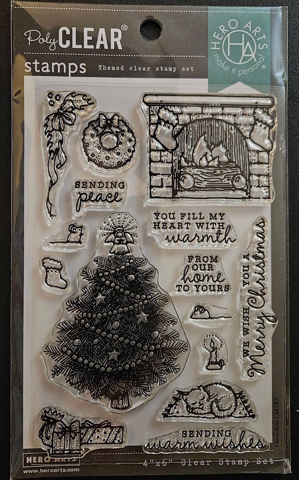 CM385 Hero Arts from the Vault Clear Stamp 4"X6"-Home Scene