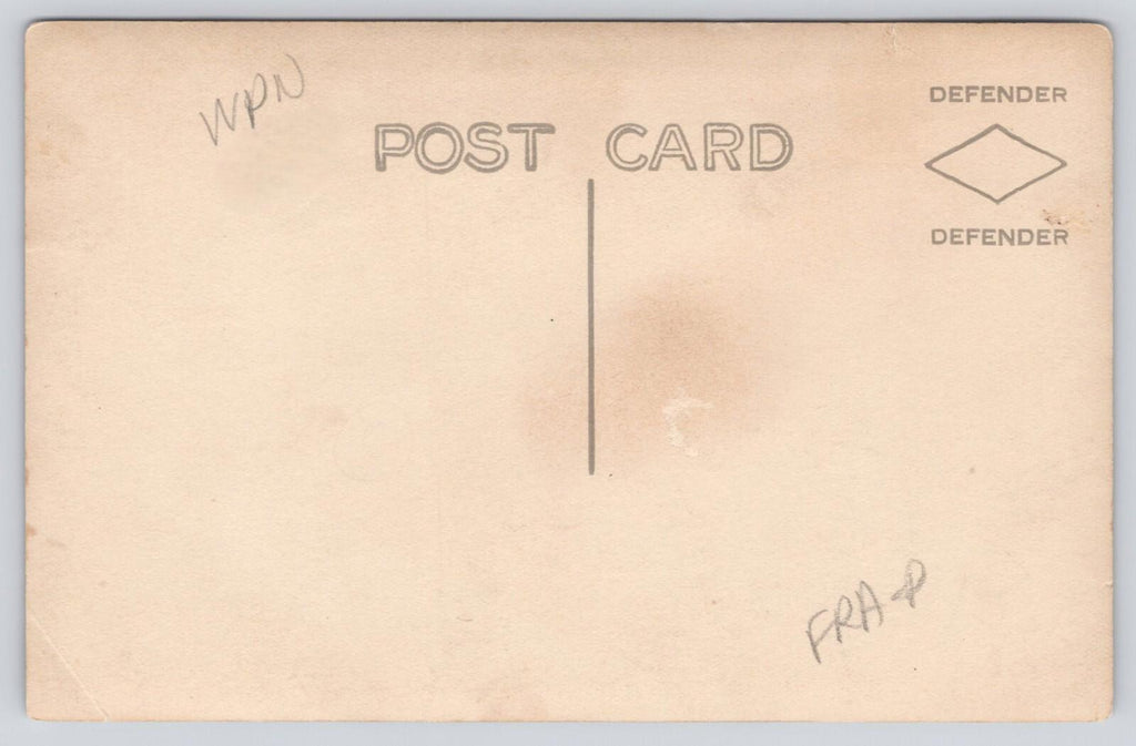 RPPC Infant Sitting in Chair Real Photo Postcard Defender